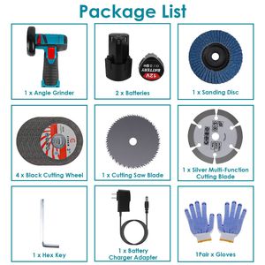 12V Cordless Mini <b>Angle</b> <b>Grinder</b> Hand Polishing Grinding Machine 7pcs Disc 2pcs 1100mAh Battery Cordless Engraver Cutter Grinding - Product Image 2