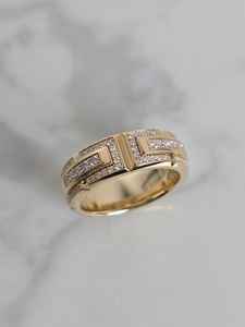 Bague de fiançailles et de mariage unisexe en argent sterling 925 certifié, style hip-hop, avec diamant Moissanite VVS1 plaqué or, bijoux hip-hop - Product Image 6