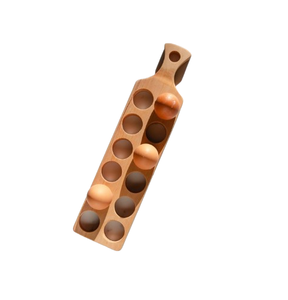 Handmade Acacia Wood Egg Holder Tray Kitchen <b>Rack</b> for Serving Trays for Refrigerator Use Made in India - Product Image 3