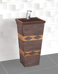 Lavabo de Pedestal de Diseño Moderno LINUM SANITARY WARE, Serie SAGA, Capacidad de 9L, Montaje en Pared, Ecológico, para Escuelas, Centros Comerciales y Laboratorios - Product Image 1