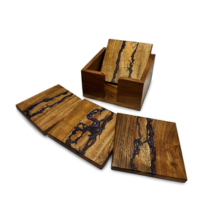 แผ่นรองแก้วไม้และเรซิ่น ราคาประหยัด แผ่นรองชา แผ่นรองและแผ่นรองแบบกำหนดเอง สีเรซิ่นเหลือง พร้อมคุณสมบัติฉนวนกันความร้อน - Product Image 6