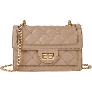 Sac bandoulière matelassé en cuir synthétique avec chaîne, pochette à rabat, sac à main pour femme, idéal pour les voyages et le quotidien - Product Image 3