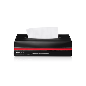 Caja de pañuelos para coche Amato Automotive Premium, roja/negra, accesorios de interior y exterior, dispensador de pañuelos para coche - Product Image 2