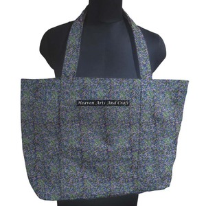 Hand-Block Print 100% Organic Cotton <b>Canvas</b> Tote <b>Bag</b> From Indian Manufacturer Wholesale Fashion Two Handle <b>Shopper</b> <b>Bag</b> - Product Image 1
