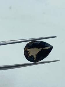 Cuarzo Ahumado Natural en Forma de Pera de 9.09 Quilates, 10x14MM, Color Marrón Ahumado de Alta Calidad para Joyería - Product Image 2