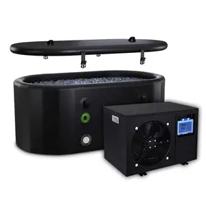 Smart Outdoor 1HP Tub Barrel Drop Stitch Cold Plunge Portable Ice Bath With Chiller