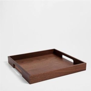 Bandeja de Madera Natural Moderna y Duradera, Tabla de Servir de Madera Sólida para Desayunos en la Cama, Aperitivos para Fiestas y Organizador de Cosméticos - Product Image 4