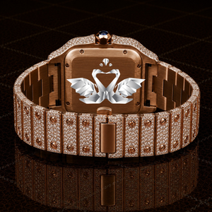 Luxury Jewelry Style Moissanite Diamond Watch Men Stainless Steel Bracelet Watch - Product Image 4