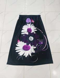 Robe longue personnalisée à imprimé floral style ethnique des îles d'Asie-Pacifique, sans manches, épaules dénudées, pour adulte, collection Lockdown - Product Image 3