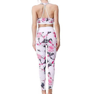 Conjunto de Leggings de Yoga de Cintura Alta y Sujetador Deportivo para Mujer, Ropa Deportiva Estampada para Gimnasio, Ropa de Entrenamiento, Traje Deportivo - Product Image 6