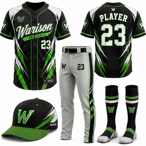 Wholesale Unisex Baseball Uniform Jersey And Pants Set With Socks And Caps Sublimation Plus Size Softball Uniform Set - Product Image 6