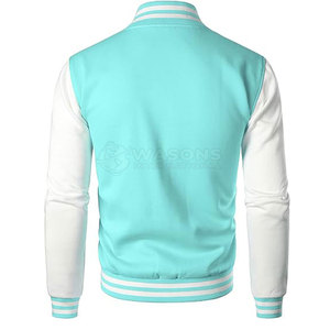 Premium Quality Casual Men's Letterman <b>Jacket</b> with Stand Collar and Front Logo Winter <b>Heated</b> Woolen Fabric Wholesale Clothing - Product Image 6