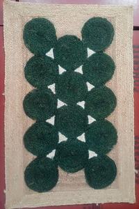 Tapis en jute et sisal jacquard réversible, grand format, tissé à la main, à poils coupés, adapté aux animaux domestiques, lavable en machine, intérieur/extérieur, voitures - Product Image 3