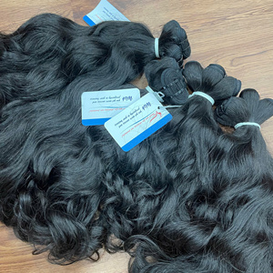 Cheveux naturels ondulés bruts, couleur naturelle, prêts à être expédiés, mèches de cheveux bruts double drawn. - Product Image 4
