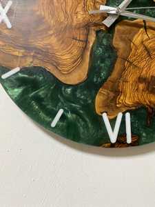 Handmade Designer Epoxy Resin Single Face Wall <b>Clock</b> Needle Display Quartz <b>Movement</b> Modern Design - Product Image 3