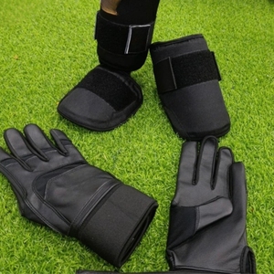 Baseball Batting Gloves Long Cuff Custom Logo Orange Navy Batting Gloves Leather Professional Softball <b>Games</b> - Product Image 4