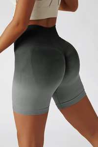 Shorts de sport et de yoga pour femmes, personnalisés, taille haute, anti-transparence, séchage rapide, pour fitness et cyclisme, vente en gros - Product Image 3