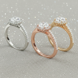 แหวนหมั้นเพชรทรงกลมชุบทองคำสีกุหลาบขนาดเล็ก พร้อมการติดตั้งแบบ Prong Setting ที่ได้รับการรับรอง - Product Image 5