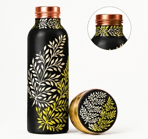 Pink Floral Pattern Metal Thermos Set with Two <b>Cups</b> Portable Travel Drinkware - Product Image 6