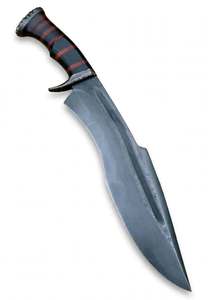 Handcrafted Dark-Finish Recurve-<b>Profile</b> Craft <b>Tool</b> Striped Handle Executive Display Piece - Product Image 6
