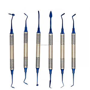 Medivolve - Juego de 6 Instrumentos Dentales de Acero para Rellenos de Composite, Color Azul, Certificación CE e ISO, OEM ODM, Manual, Profesional - Product Image 4