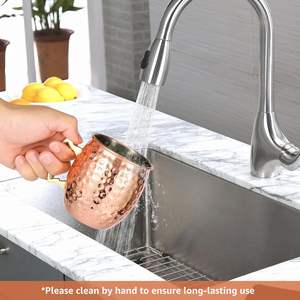 Taza de Cobre Puro Premium de 400 ml, a Prueba de Fugas, Ecológica, Reutilizable, para Agua y Cerveza, con Asa y Diseño Personalizable - Product Image 3