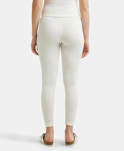 Women High Waist <b>Black</b> <b>Leggings</b> Slim Fit Knitted Cotton Winter Casual Solid Color Breathable Quick Dry Thermal Vintage Crop - Product Image 3