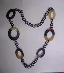 Conjunto de collar y aretes de cuerno de búfalo hechos a mano, nuevo diseño - venta al por mayor - Product Image 2