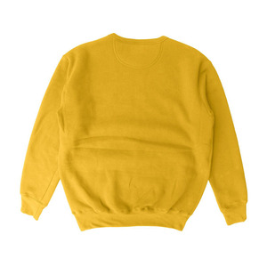 เสื้อสเวตเชิ้ตคอกลมสีเหลืองมัสตาร์ดสำหรับผู้ชาย ทรงปกติ แขนยาว สวมใส่สบาย ผ้าถักเนื้อฝ้าย สีพื้น เหมาะสำหรับใส่ในฤดูใบไม้ร่วง - Product Image 2