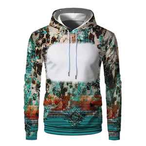Men's <b>Leopard</b> <b>Print</b> Hoodie With Glitter Pattern Regular Fit Casual Autumn Wear Sublimation Printed 100% Polyester Knitted Sweats - Product Image 2