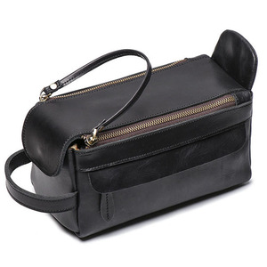 Trousse de Toilette Homme en Cuir PU Style Simple Grande Capacité Logo Personnalisé Vente Chaude Sacs de Toilette Cosmétiques pour Hommes pour le Voyage - Product Image 5