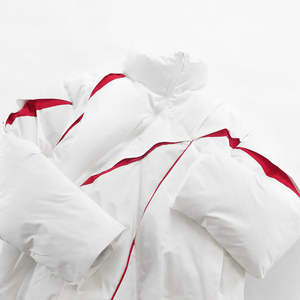 Nouvelle conception, veste matelassée pour homme grande taille, col montant, fermeture éclair, style décontracté, 100% rembourrage en duvet, doublure en laine, coupe ajustée - Product Image 6