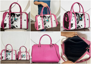 Nouveau Sac Bandoulière Tendance 2026 en Cuir Véritable Designer Hair_on_Hide, Sac Élégant à Motif Premium avec Concho Turquoise, Sac de Voyage - Product Image 3