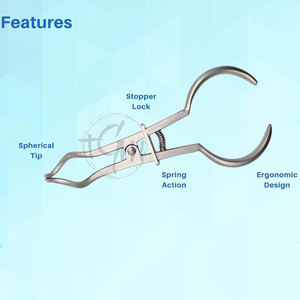 Instruments de barrage en caoutchouc de haute qualité pour les configurations de traitement dentaire, outils réutilisables et autoclavables en acier inoxydable - Product Image 2