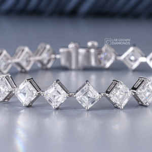 Pulsera de Cadena de Plata S925 de Lujo con Moissanita Corte Esmeralda para Mujer, Calidad VS EF, Trece Quilates, Joyería para Aniversario de Bodas - Product Image 5