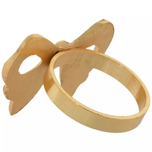 Luxury Gold Animal And <b>Bow</b> Napkin Rings Decorative Metal Napkin <b>Holders</b> For Wedding Table Decor Handcrafted Gold Metal Rings - Product Image 4