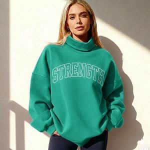 Suéter de Punto para Mujer, Cuello Alto, Manga Larga, Invierno, Ecológico, 380g, Algodón/Poliéster, Personalizable por Delante - Product Image 1