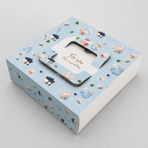 Wholesale Biodegradable Eco-Friendly Customized Mochi Paper <b>Box</b> Packaging for <b>Candy</b> Pastry Mooncake with Handle - Product Image 3