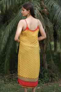 Vestido indio de algodón con estampado Floral y bloque de mano, nueva moda, ropa informal de verano para bodas, cintura Natural ecológica hecha a mano - Product Image 2