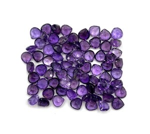Natural African Amethyst Heart Cut Shape Loose Gemstone Mixed Sizes, Purple Semi-Precious Stone for Jewelry Making - Product Image 5