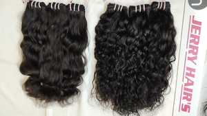 Extensions de cheveux 100% naturels Remy indiens non traités, bouclés crépus, 28 pouces, noirs, provenant du Temple Jerry Curly - Product Image 2