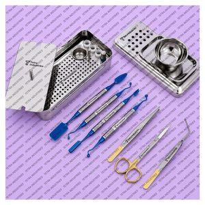 Juego de Instrumentos Quirúrgicos Dentales de Acero Inoxidable Reutilizables Manuales para Fibrina Rica en Plaquetas (PRF), Injerto Óseo, Membrana GRF, CE ISO - Product Image 1