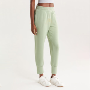 Pantalones Deportivos de Pierna Ancha para Mujer, Color Sólido, con Cordón Ajustable, Corte Regular, 100% Algodón Orgánico, para Invierno, con Estampado - Product Image 1