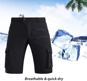 Shorts cargo noirs imperméables pour homme, vêtements de sport d'été pour le cyclisme et le VTT, shorts de haute qualité - Product Image 5