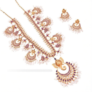 Lord Ganesha Style Guttapusalu Fashion Jewelry Necklace Set - Product Image 2