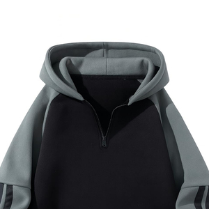 เสื้อฮู้ดฟลีซคอเต่าแบบซิป 1/4 รุ่นใหม่ปี 2025 สำหรับผู้ชาย คอเสื้อแบบพิลโลว์ ปักลาย ผ้าฝ้าย 100% กันลม - Product Image 3