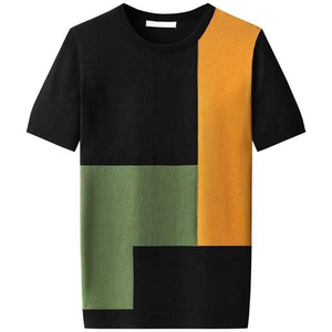 เสื้อยืดคอกลมผ้าฝ้ายแท้ 100% แบบเรียบ แขนสั้น ทรงปกติ ไม่มีโลโก้ สำหรับผู้ชาย - Product Image 5