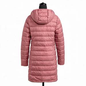 Veste longue matelassée ultra-légère pour femme, avec capuche, en duvet léger, coupe slim, printemps-automne, vente en gros - Product Image 3