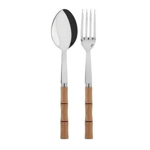 Ensemble de cuillères et fourchettes en acier inoxydable avec manche en bois de luxe, finition mate de qualité 304, style japonais, couverts de table - Product Image 3