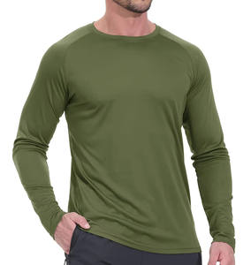 Camiseta Deportiva de Manga Larga para Hombre, de Secado Rápido, Transpirable y Ecológica, de Alta Elasticidad, Poliéster/Algodón, Color Personalizado - Product Image 6